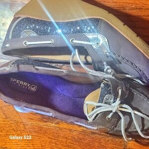 Sperry platformed wedge shoes